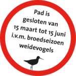 Sticker Broedseizoen 15maart 15juni