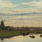 Schilderij Jacob Jan Van Der Maaten 1820 1879 Gezicht Op Het Apeldoorns Kanaal